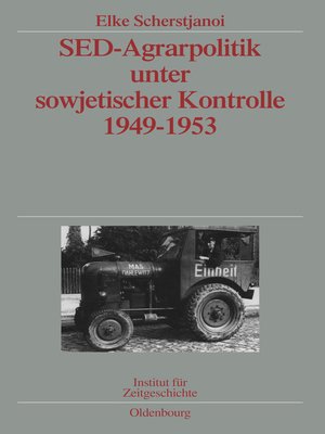 cover image of SED-Agrarpolitik unter sowjetischer Kontrolle 1949-1953
